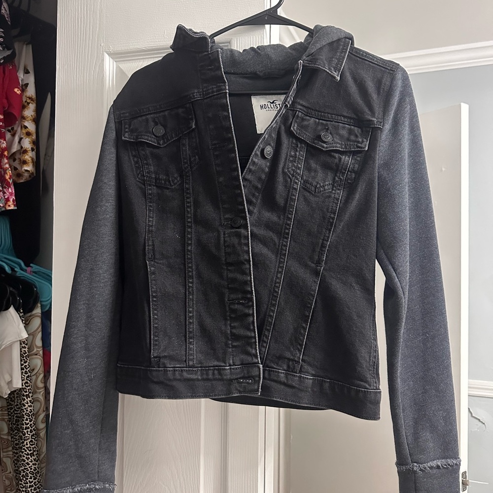 jean jacket with hood